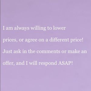 Always willing to lower prices!
